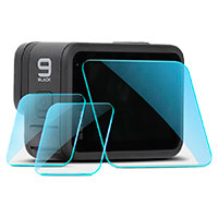 защитное стекло gopro 9 В комплекте: стекло на объектив, передний и задний экран
