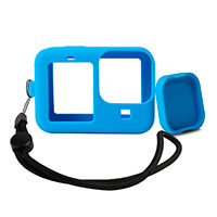 Синий чехол для GoPro 9 с ремешком